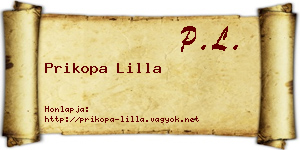 Prikopa Lilla névjegykártya